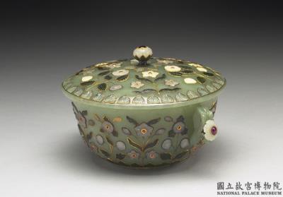 图片[3]-Jade bowl with two handles and lid, India-China Archive